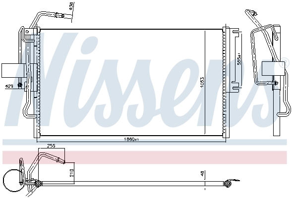 Chłodnica klimatyzacji - skraplacz 94653 NISSENS