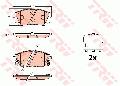 Klocki hamulcowe - kompletGDB3640, TRW w ofercie sklepu e-autoparts.pl 