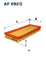 Filtr powietrza wyprzedaż, AP 092/2, FILTRON WIX w ofercie sklepu e-autoparts.pl 