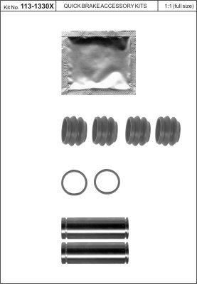 Zestaw tulei prowadzących, zacisk hamulca 113-1330X KAWE