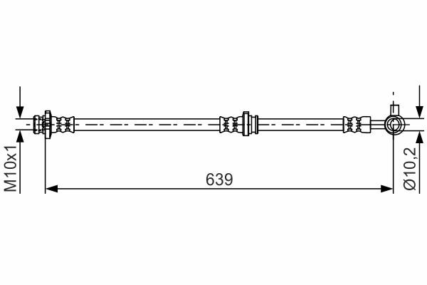 Przewód hamulcowy elastyczny 1 987 481 697 BOSCH