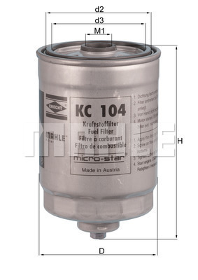 Filtr paliwa KC 104 KNECHT