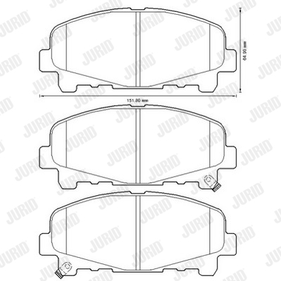 Klocki hamulcowe - komplet, Jurid White Low Dust 572635JC JURID