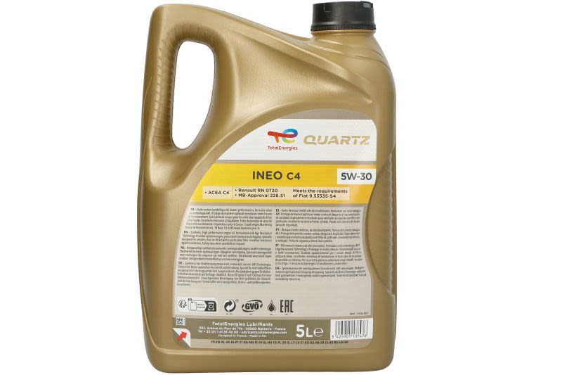 Olej silnikowy QUARTZ INEO C4 5L 2222771 TOTAL