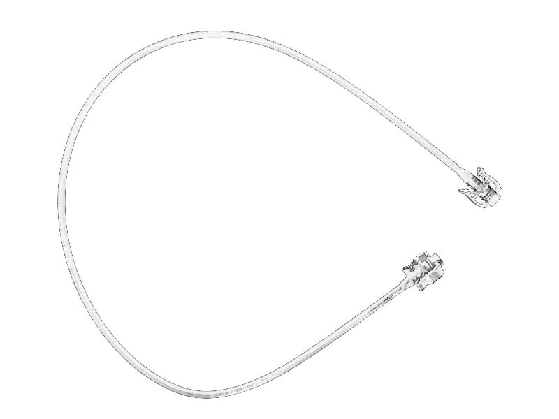 Przewód łączący chłodnicę ze zbiornikiem wyrównawczym (4x6x845)  132312 PEUGEOT CITROEN