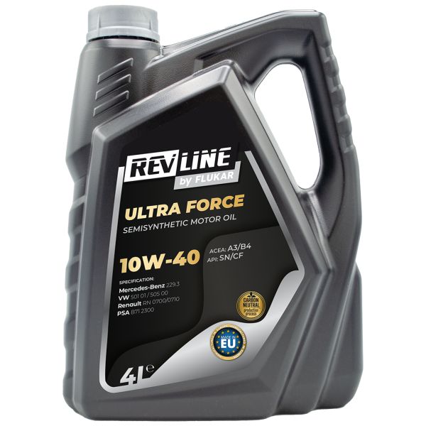 Olej silnikowy ULTRA FORCE (4L) 10W40 SEMISYNT. 10W40 REVLINE